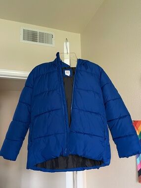 GAP Kids Navy and Royal Blue Lined Puffer Jacket